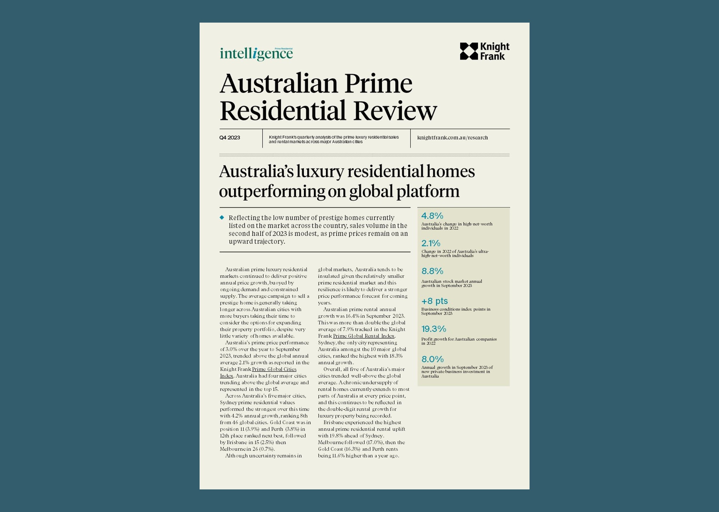 Australian Prime Residential Review - Q4 2023