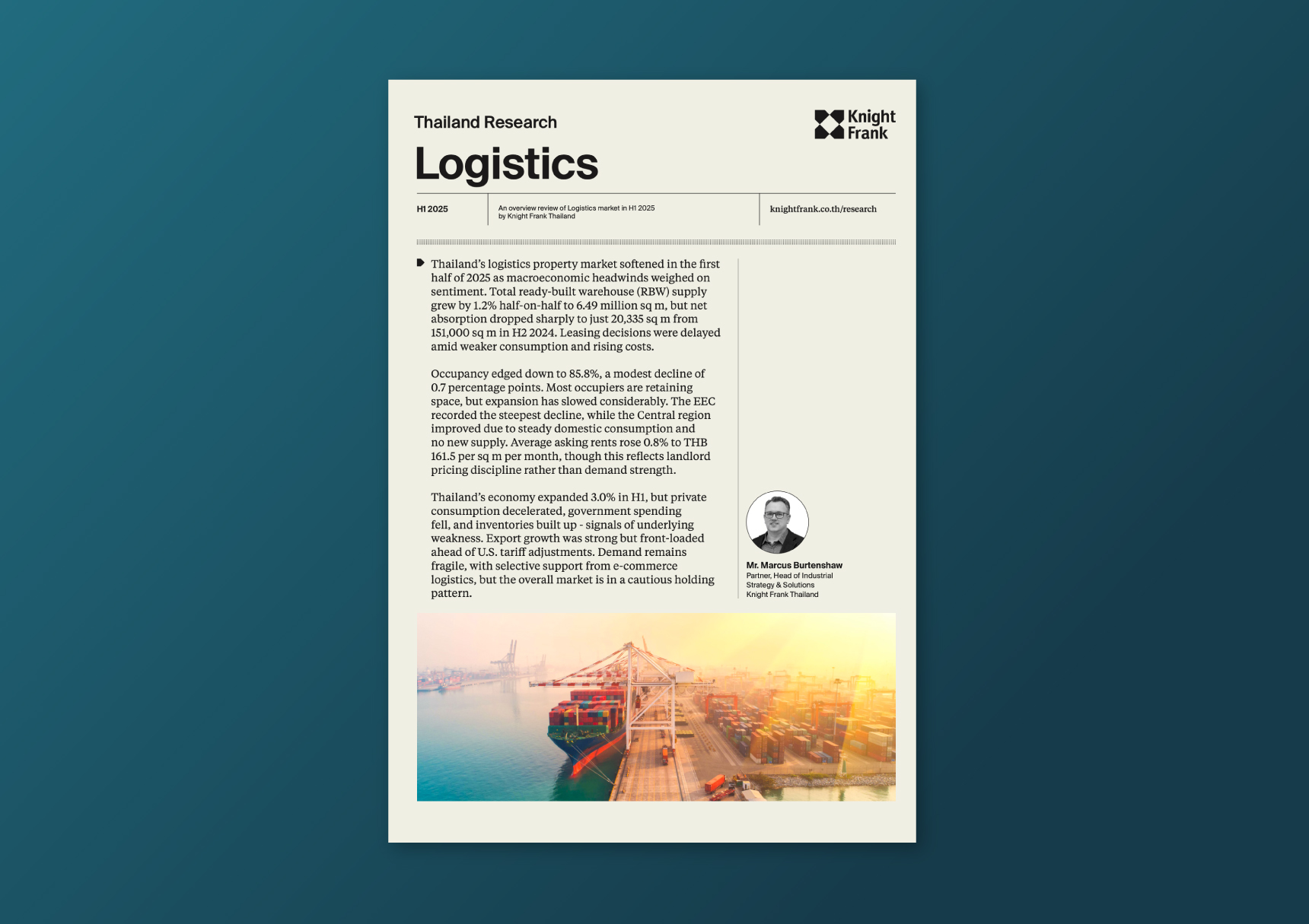 Thailand Logistics Property Market - 1H 2025
