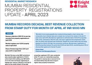 Mumbai Residential Property Registrations Update: AprMumbai Residential Property Registrations Update: Apr - 2023