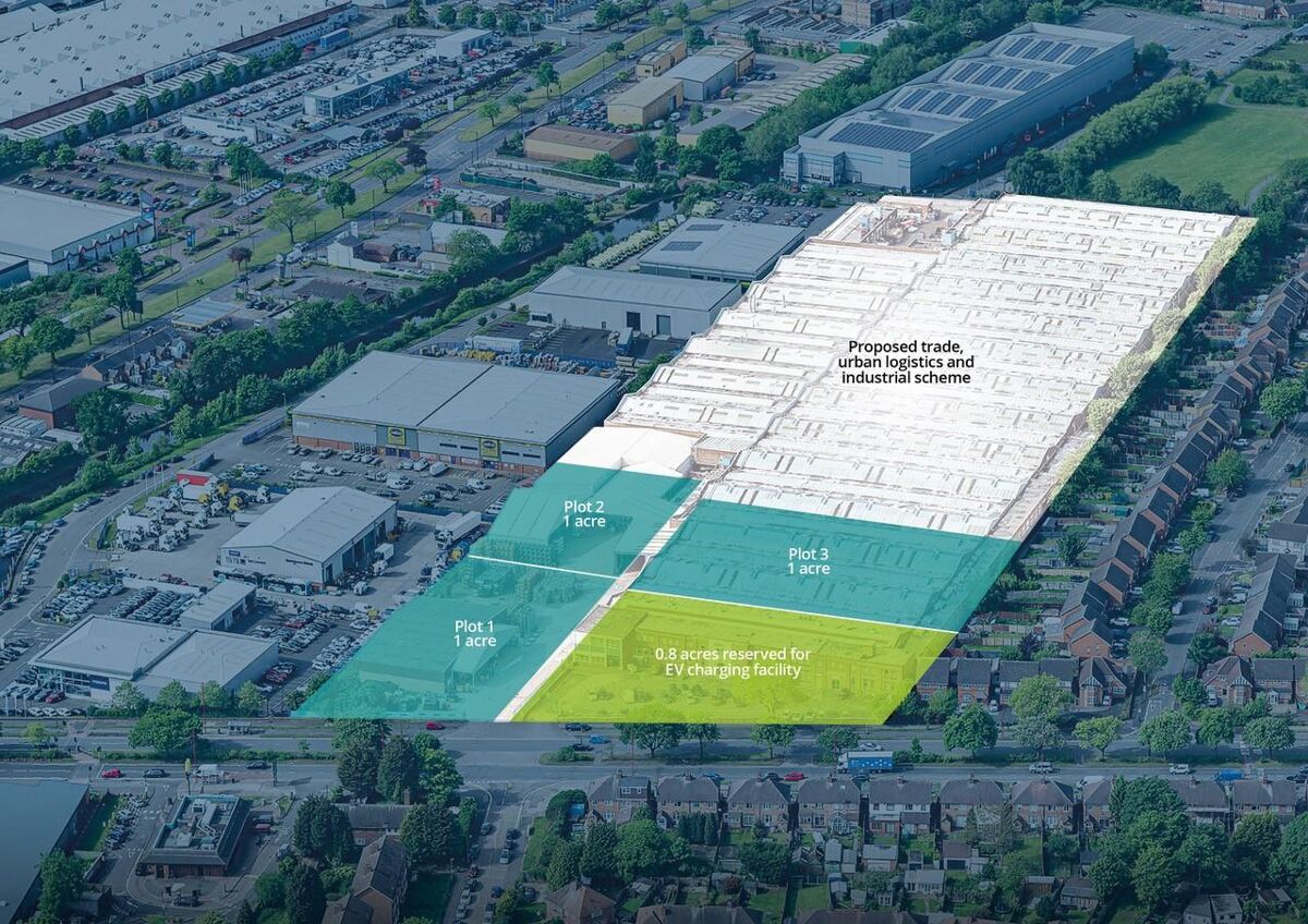 Roadside land available to purchase in Birmingham.