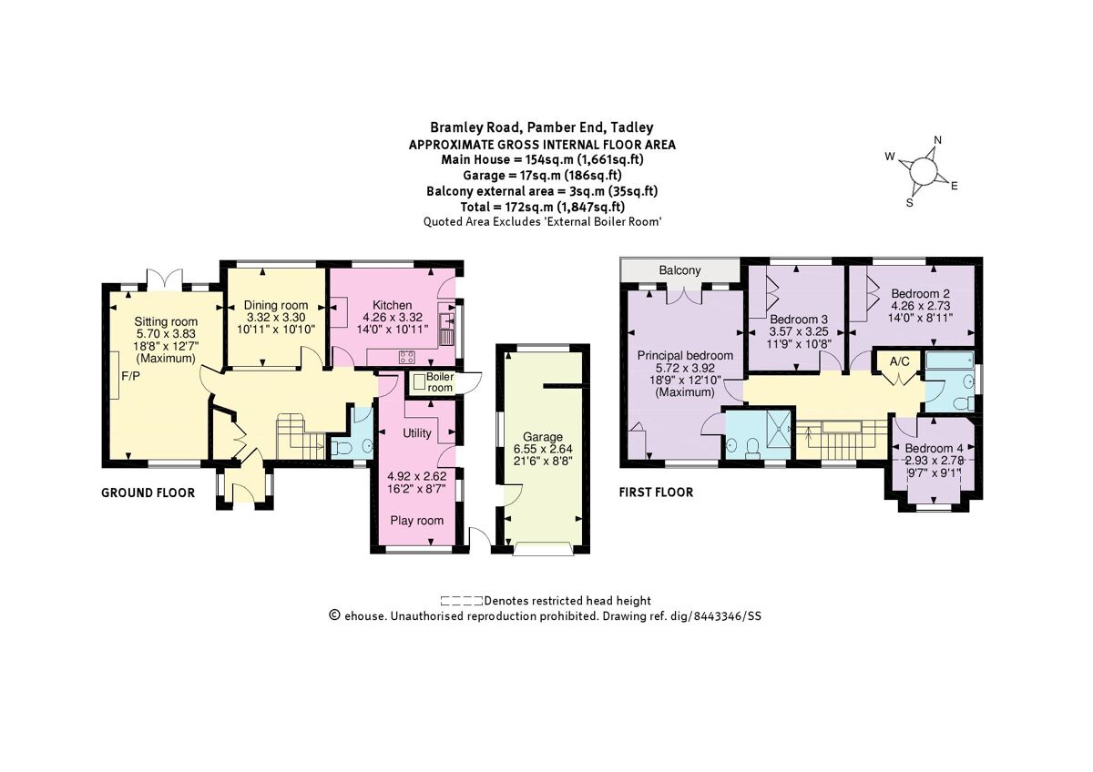 house for sale in Bramley Road, Pamber End, Tadley, Hampshire, RG26