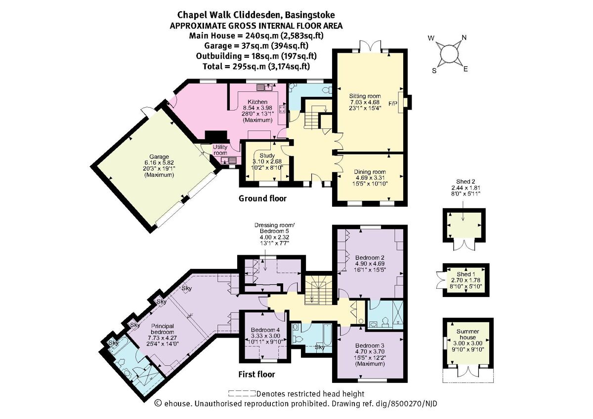 house for sale in Chapel Walk, Cliddesden, Basingstoke, Hampshire, RG25 BSK012255244 Knight