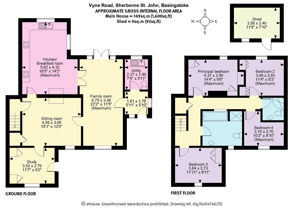 house for sale in Vyne Road, Sherborne St. John, Basingstoke, Hampshire