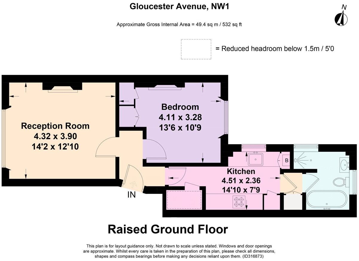 flat for sale in Gloucester Avenue, Primrose Hill, London, NW1