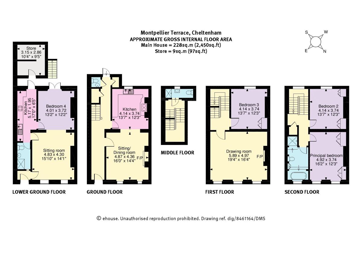 townhouse for sale in Montpellier Terrace, Cheltenham, Gloucestershire