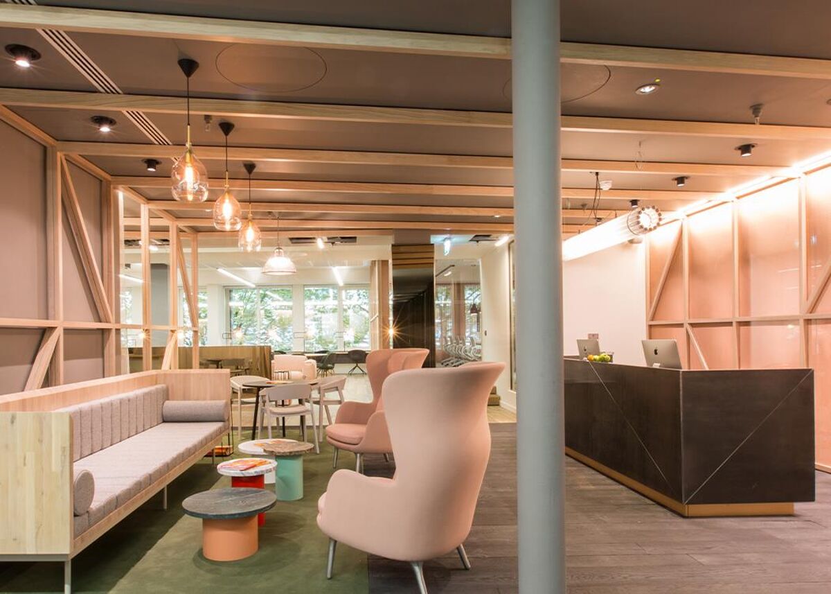 The recently refurbished building has plenty of natural light and has offices, meeting rooms, event space, a lounge, kitchen and dining areas, bike storage and is close to Tottenham Court Road.