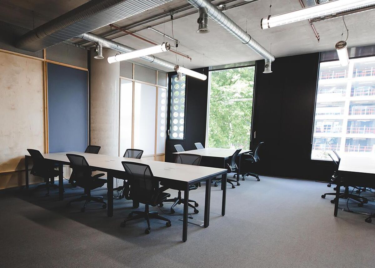 The building is located in the heart of Tech City, just off Old Street Roundabout, and offers co-working space, offices, meeting rooms, cafes and good views of London.