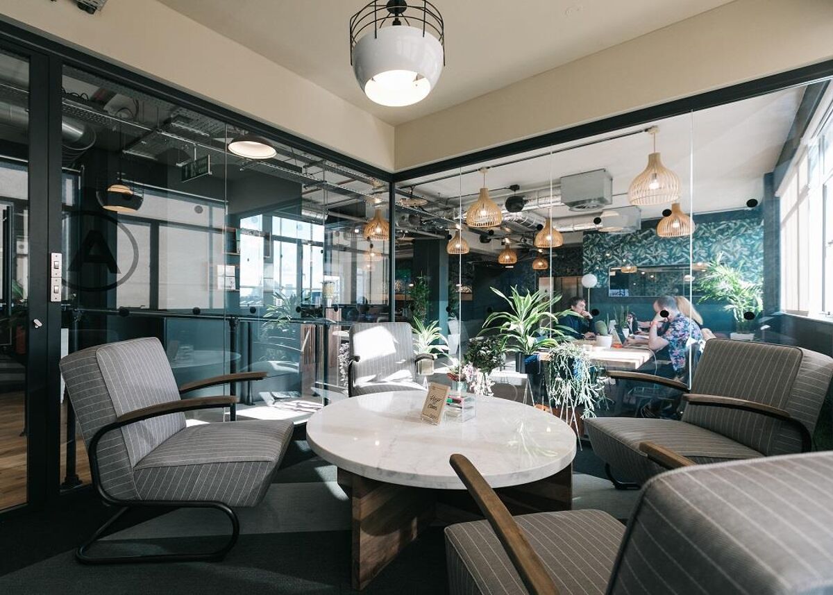 The design of this workspace is inspired by Broadway Market and it has four floors of co-working, plenty of private offices and common areas, and a private roof terrace all just moments from the park.