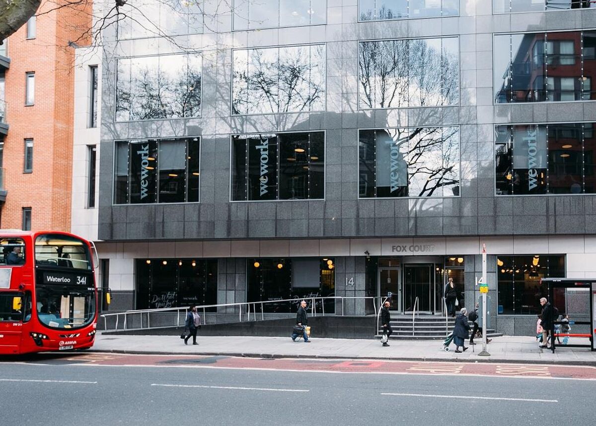 The workspace has floor-to-ceiling windows overlooking Gray's Inn Road and offers desks, offices, conference rooms, regular events and a large interior courtyard, all close to Chancery Lane station.