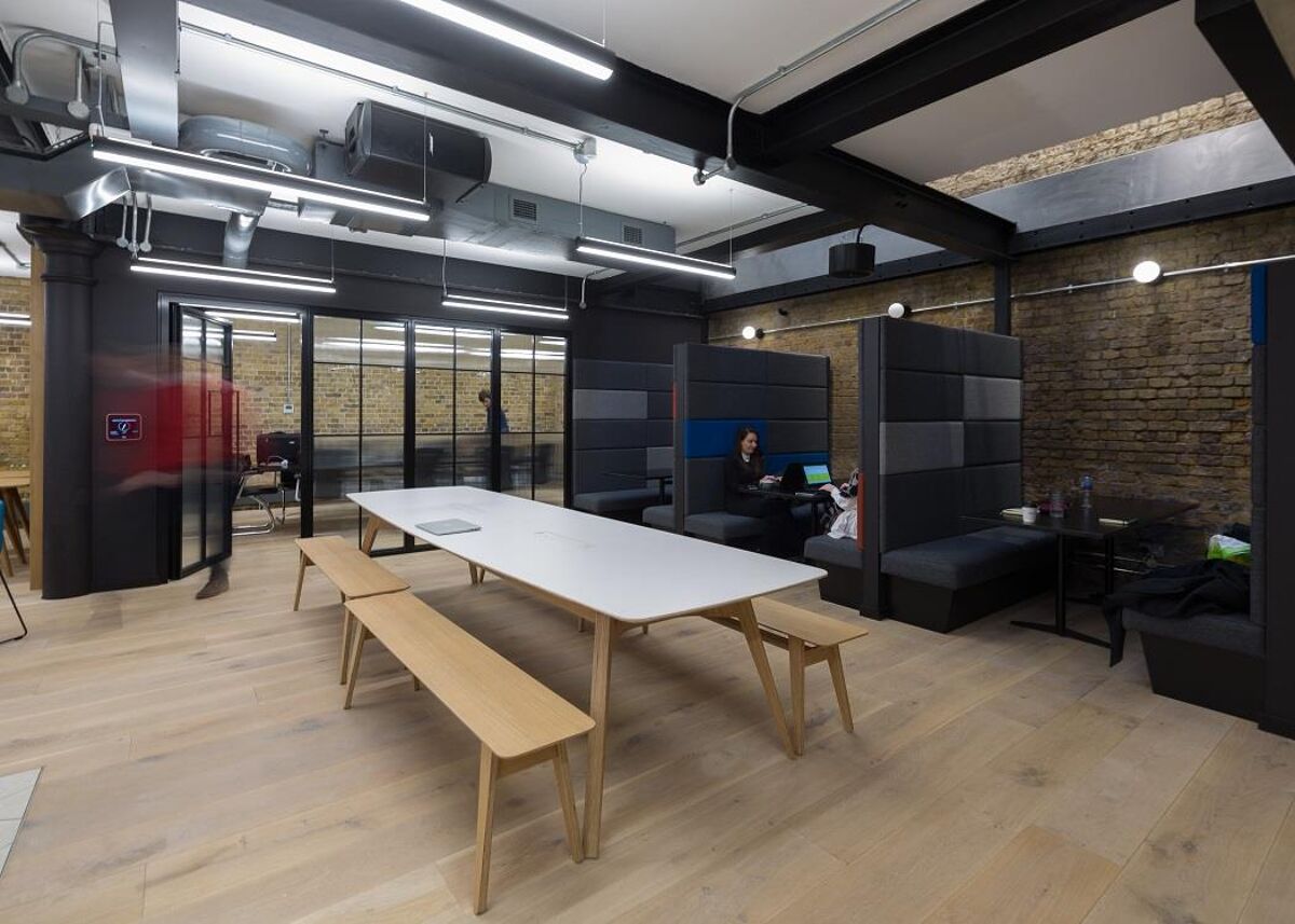 This multi-purpose space boasts brick walls and wooden flooring and has offices, event space, lounge, fibre broadband, audio-visual equipment and kitchens with full coffee and juicing facilities.