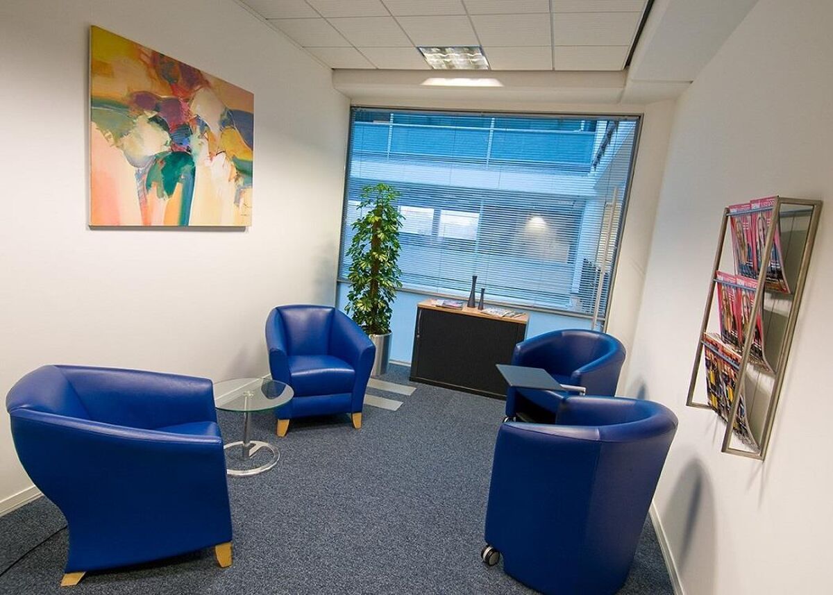 This well-equipped workspace is located at Gatwick Airport's South Terminal and offers printing facilities, a shower arrivals package, business-class Wi-Fi and is also accessible from the M23.