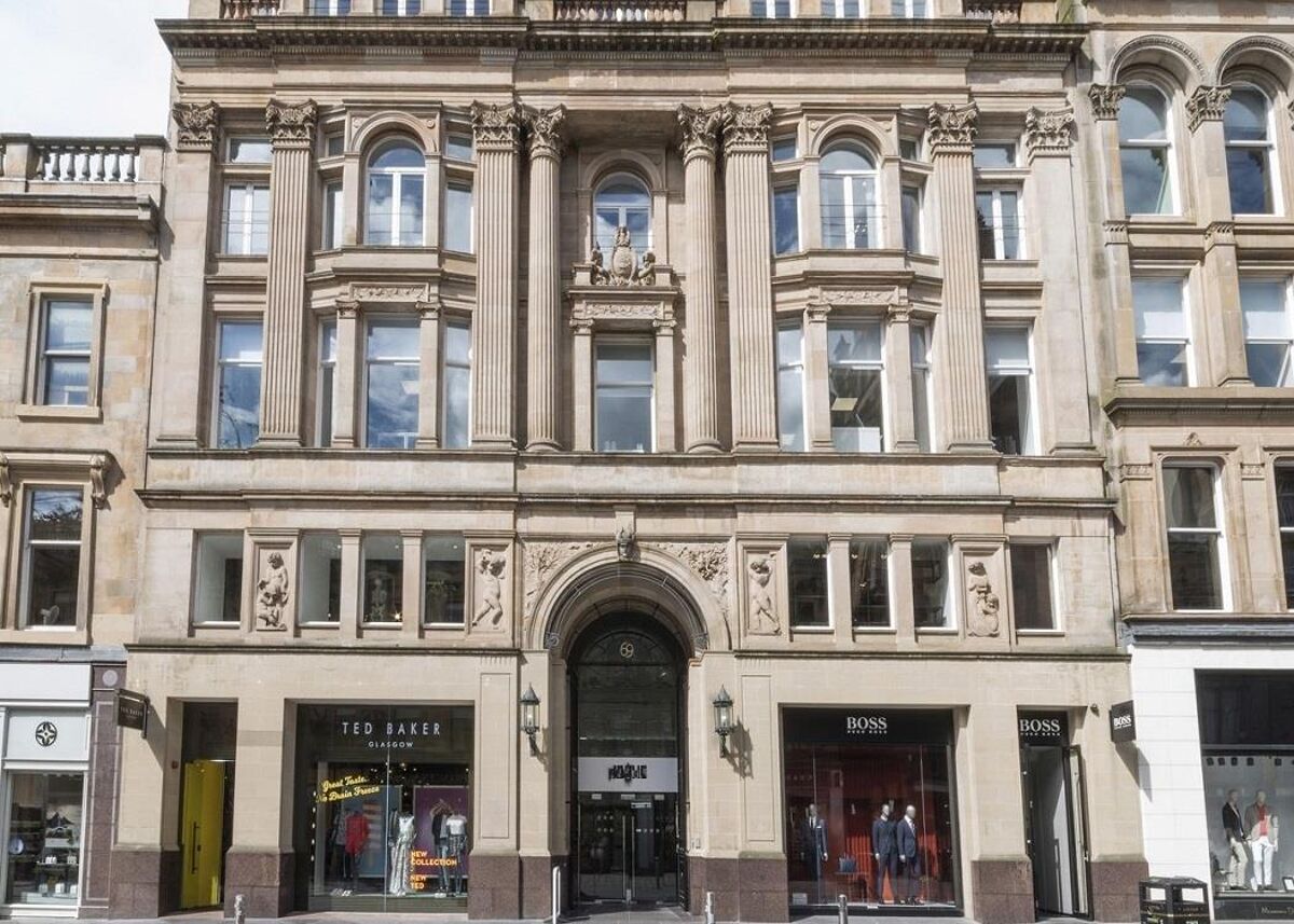 The four-storey building boasts an impressive sandstone entrance archway and on offer is staffed reception, offices, co-working, meeting rooms and admin support, all close to Glasgow Central station.