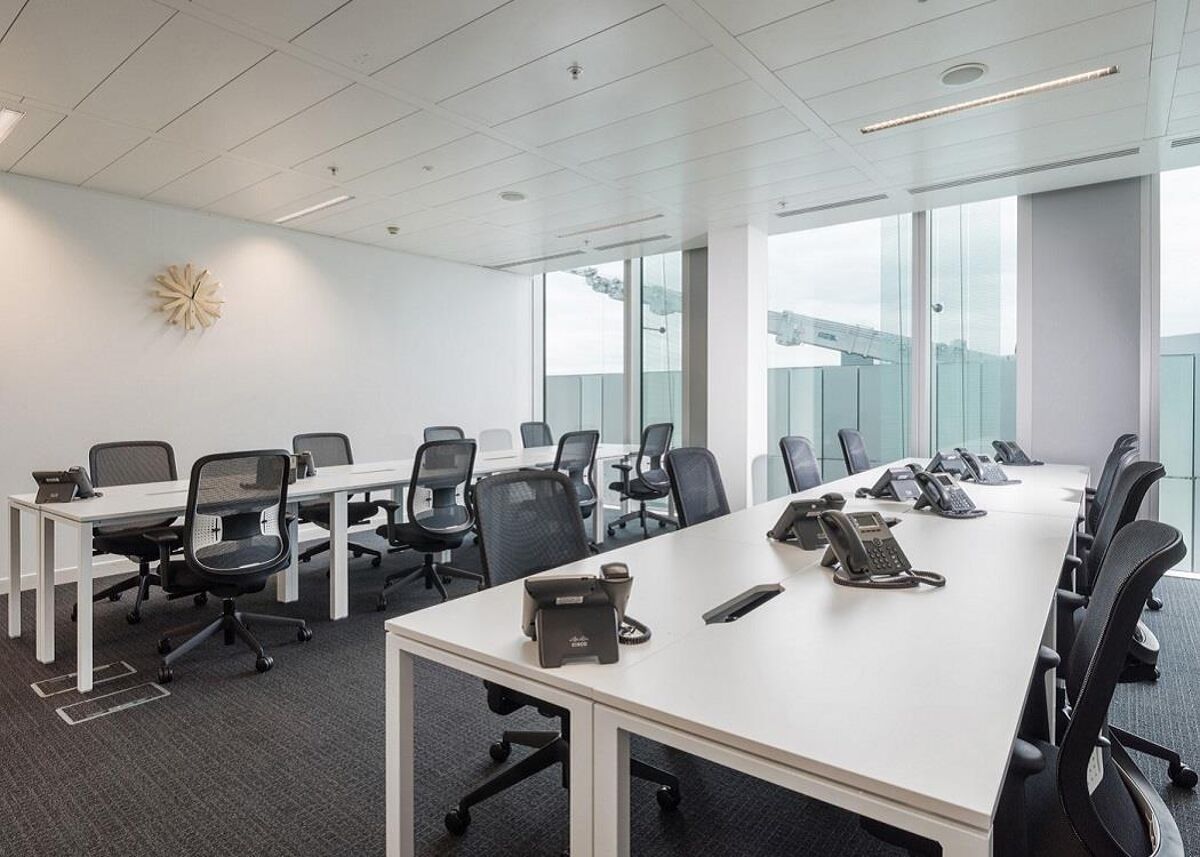 The building boasts an impressive double-height atrium and offers a staffed reception, offices, meeting rooms, co-working, kitchens, parking and admin support and has good transport links to the city.