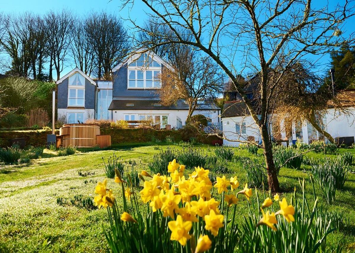 Set within delightful orchard gardens and with stunning views over the