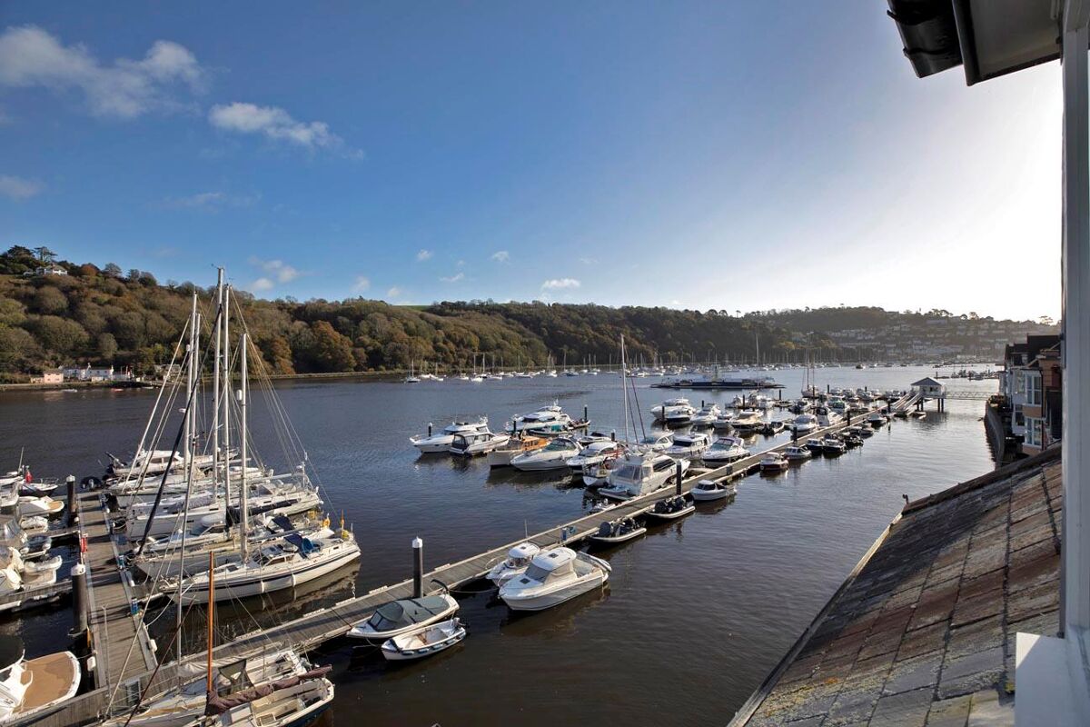 Top floor, one bedroom, frontline, waterfront apartment within The Dart Marina overlooking The