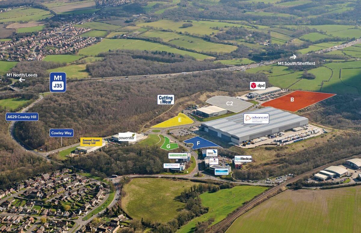 Employment land immediately adjacent to Junction 35 M1 - Plots of 0.56 - 6 acres For Sale

May consider build to suit of 40,000 - 100,000 sq ft.