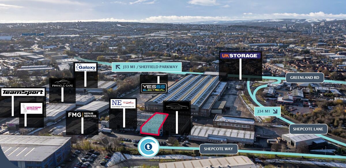Modern mid-terrace industrial / warehouse unit on the established Tinsley Industrial Estate.
