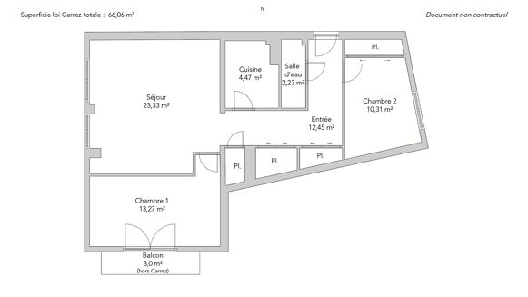 Picture of 2 bedroom apartment for sale.
