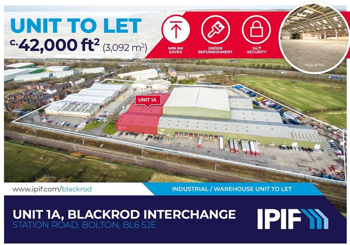 Industrial / warehouse unit to let, close to M61 - under refurbishment