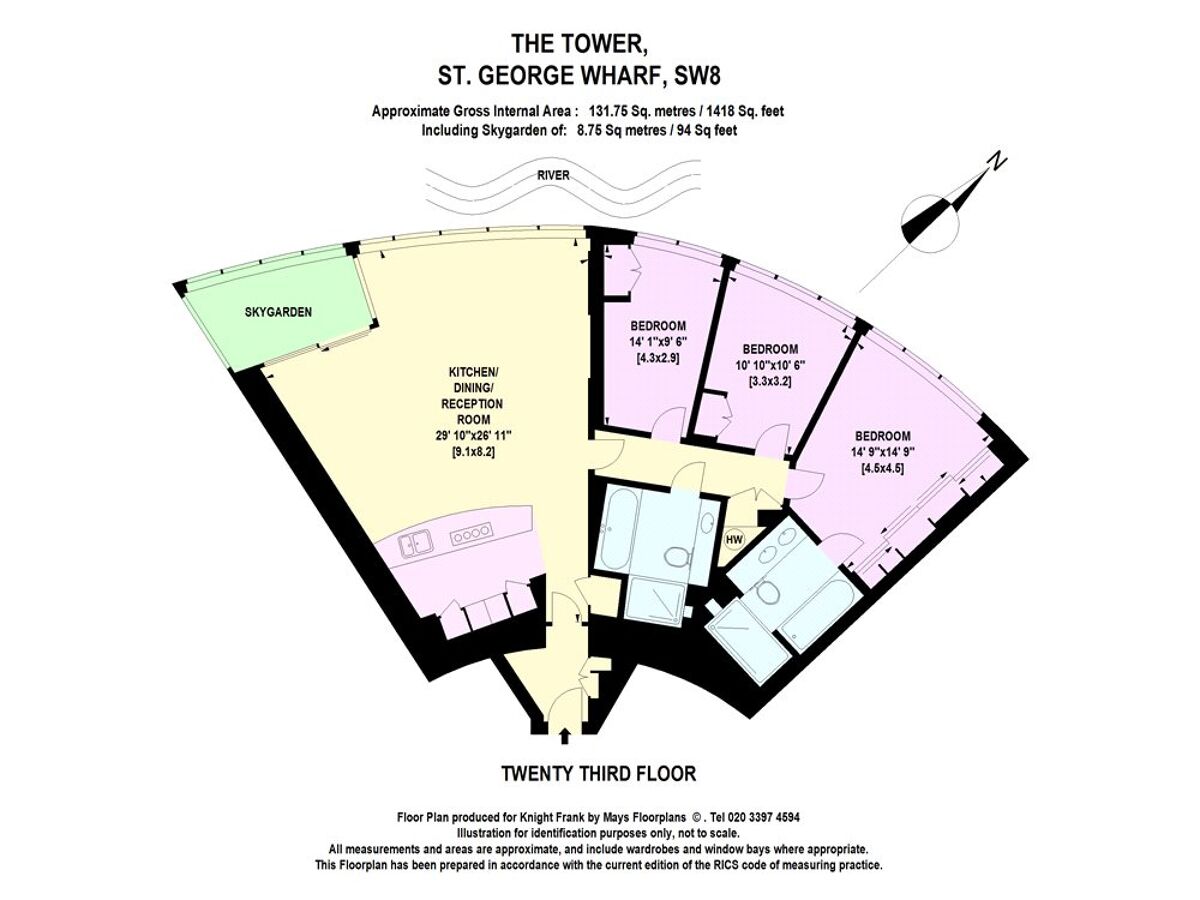 flat for sale in The Tower, 1 St. George Wharf, Nine Elms, Vauxhall ...