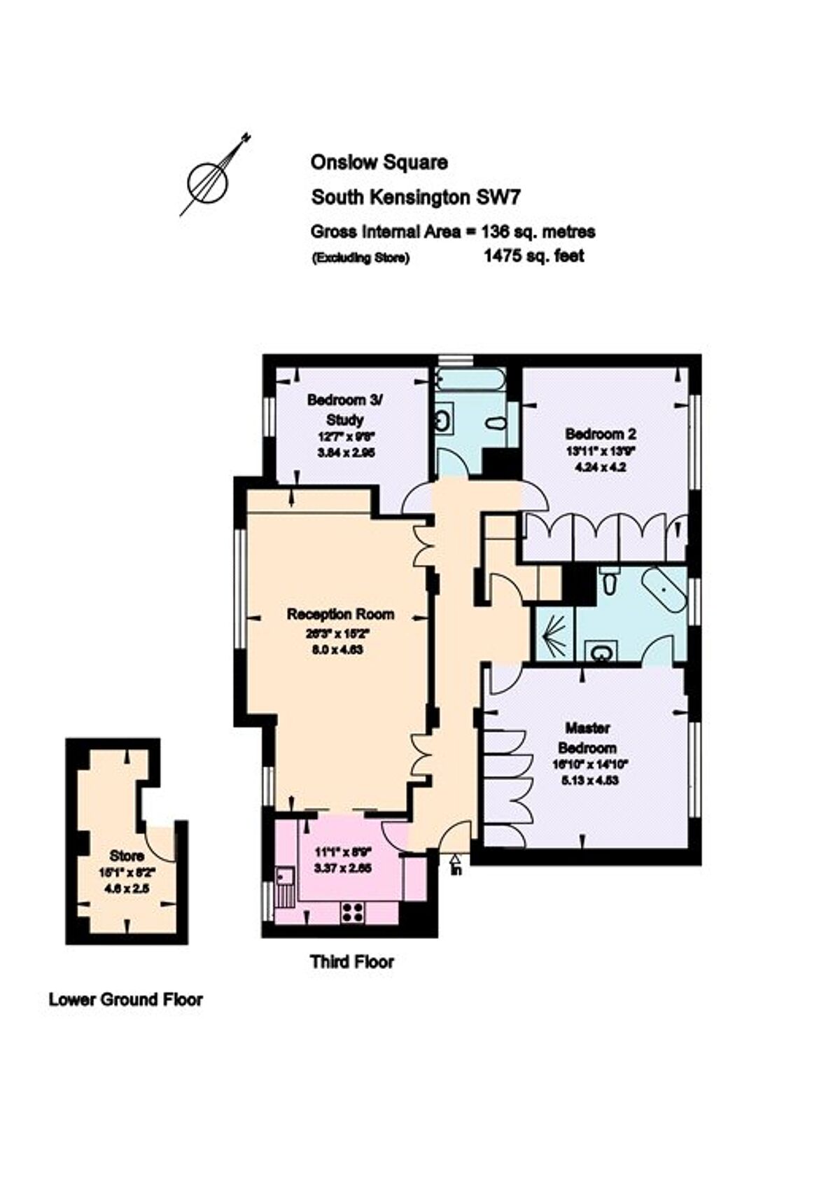 flat for sale in Onslow Square, South Kensington, London, SW7