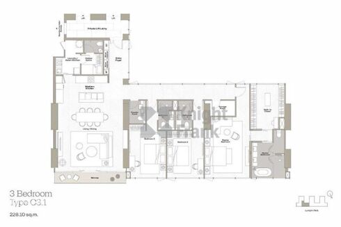 Picture of 3 bedroom condominium for sale.