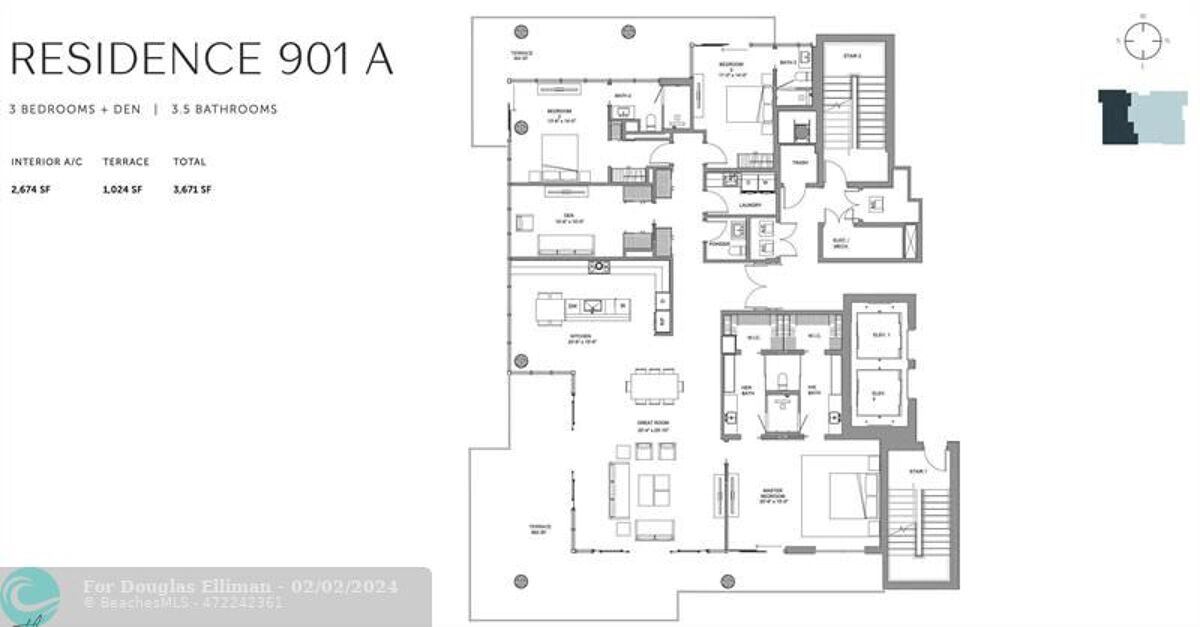 condominium for sale in 527 Orton Avenue, 901 A Fort Lauderdale