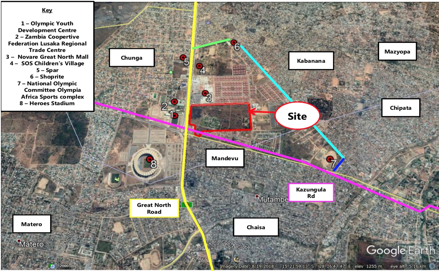 Development Land for sale in Lusaka Great North Road ZMc171